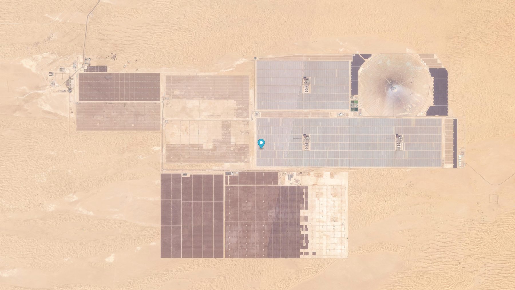 Figura 7 — Mohammed bin Rashid Al Maktoum Solar Park, Dubai (PlanetScope, 11 gennaio 2026)