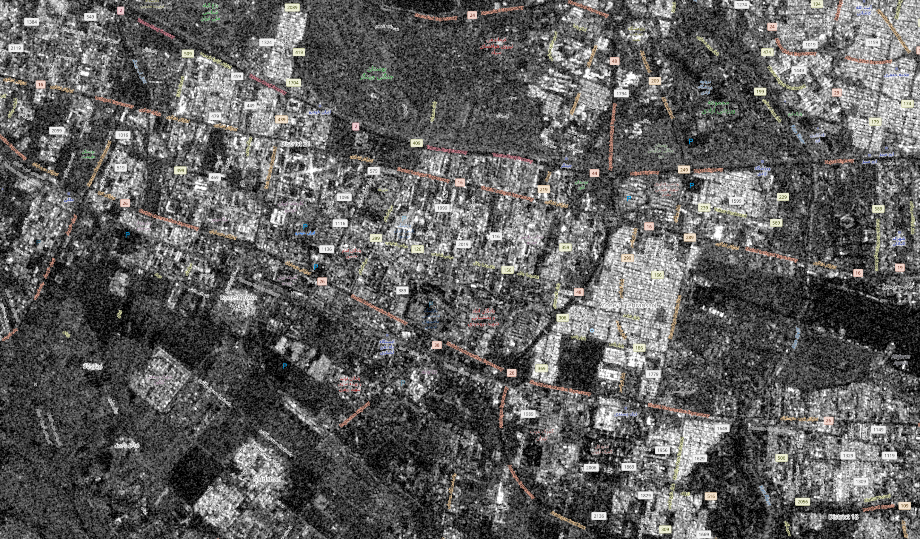Immagine Sentinel-1 in condizioni di cielo sereno