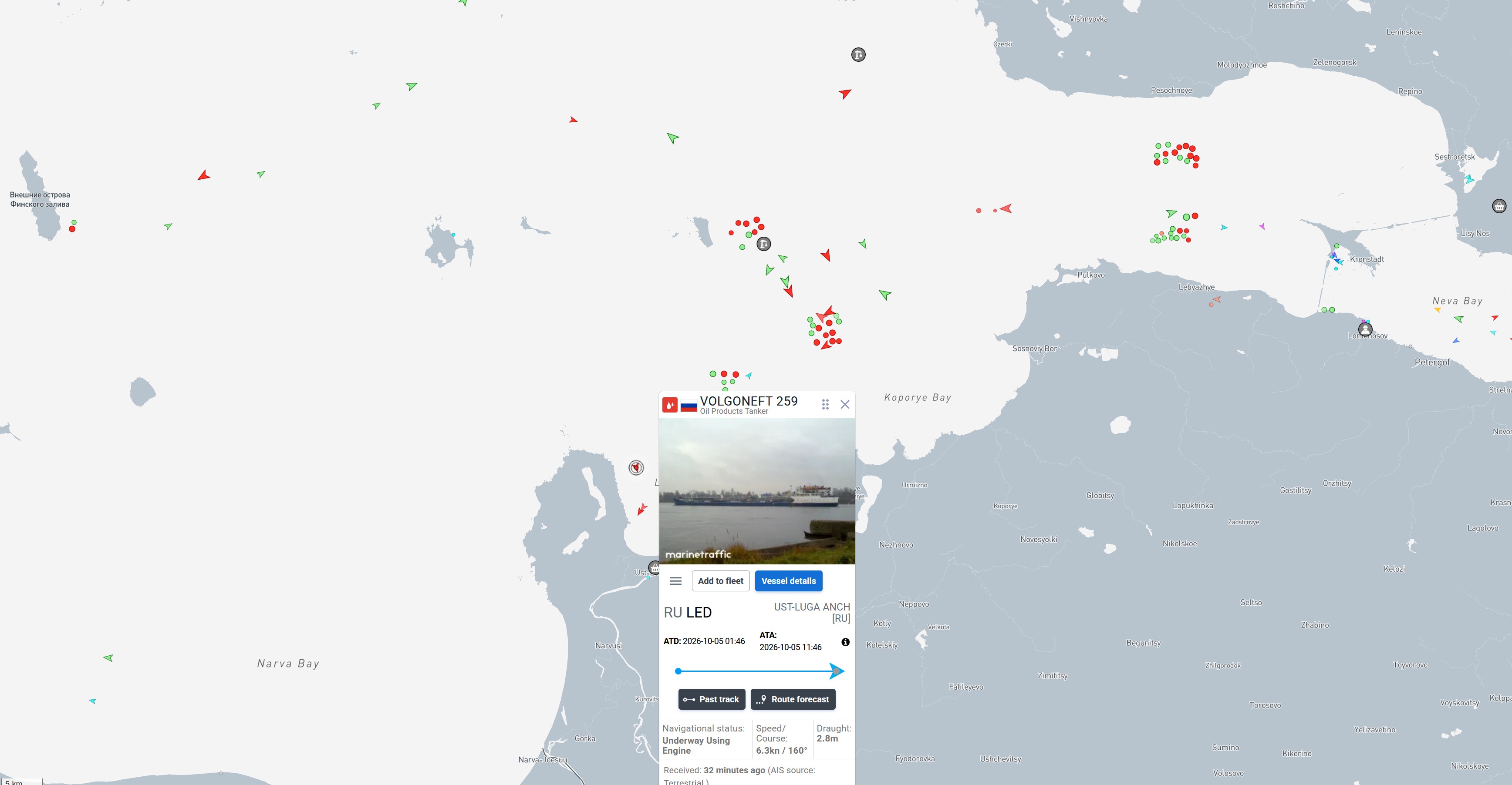 Volgoneft 259, tanker fluviomarittimo russo, in transito verso Ust-Luga
